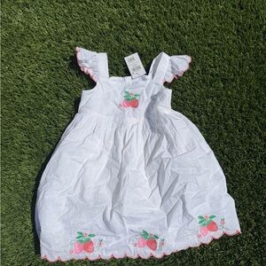 NWT JoJo Maman Bébé Strawberry Dress w Bloomers Girls 18–24M